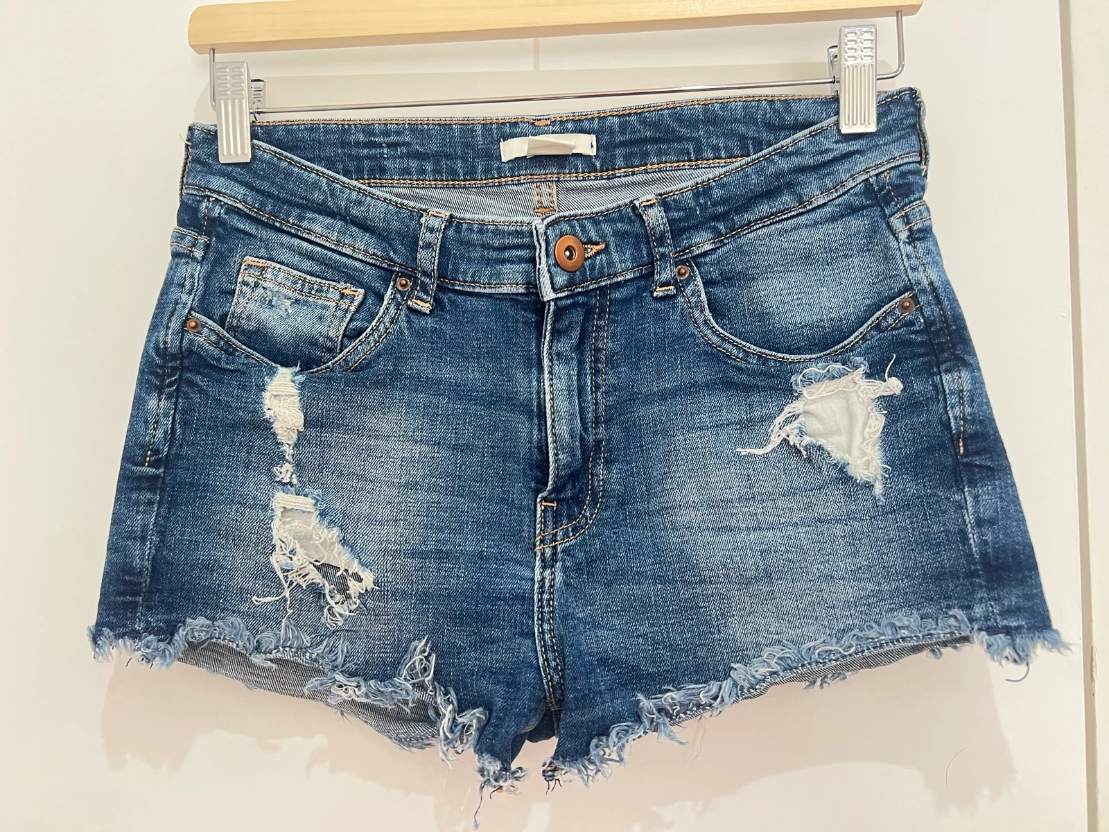 Denim Shorts| Mid Waist| Women| HM| Size 36 – photo 2
